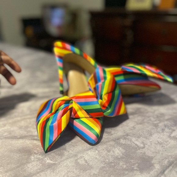 Rainbow 🌈 heels sandals. - Picture 3 of 3